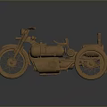 Vintage Copper-Colored Motorcycle With Shiny Metallic Finish And Classic Old-Fashioned Wheels