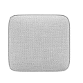 Modern Gray Fabric Ottoman With Textured Surface For Living Room Decor