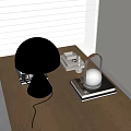 Modern Ornaments Combination Table Lamp Ashtray Candle Books 3d model