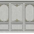 Elegant Classic Wainscoting Design With Ornate Carved Trim And Panel Details