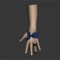 Human Hand With Blue Support Brace For Finger Stabilization And Rehabilitation