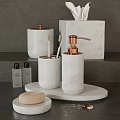 Shower Sauna Bathroom Accessories With Marble Design And Copper Accents Modern Style