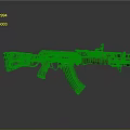 Modern Tactical Assault Rifle With Wooden Stock Metal Components And Magazine