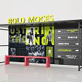 Interactive Zone With BOLD MOVES Sign Promotional Posters Red Bench And Information Displays