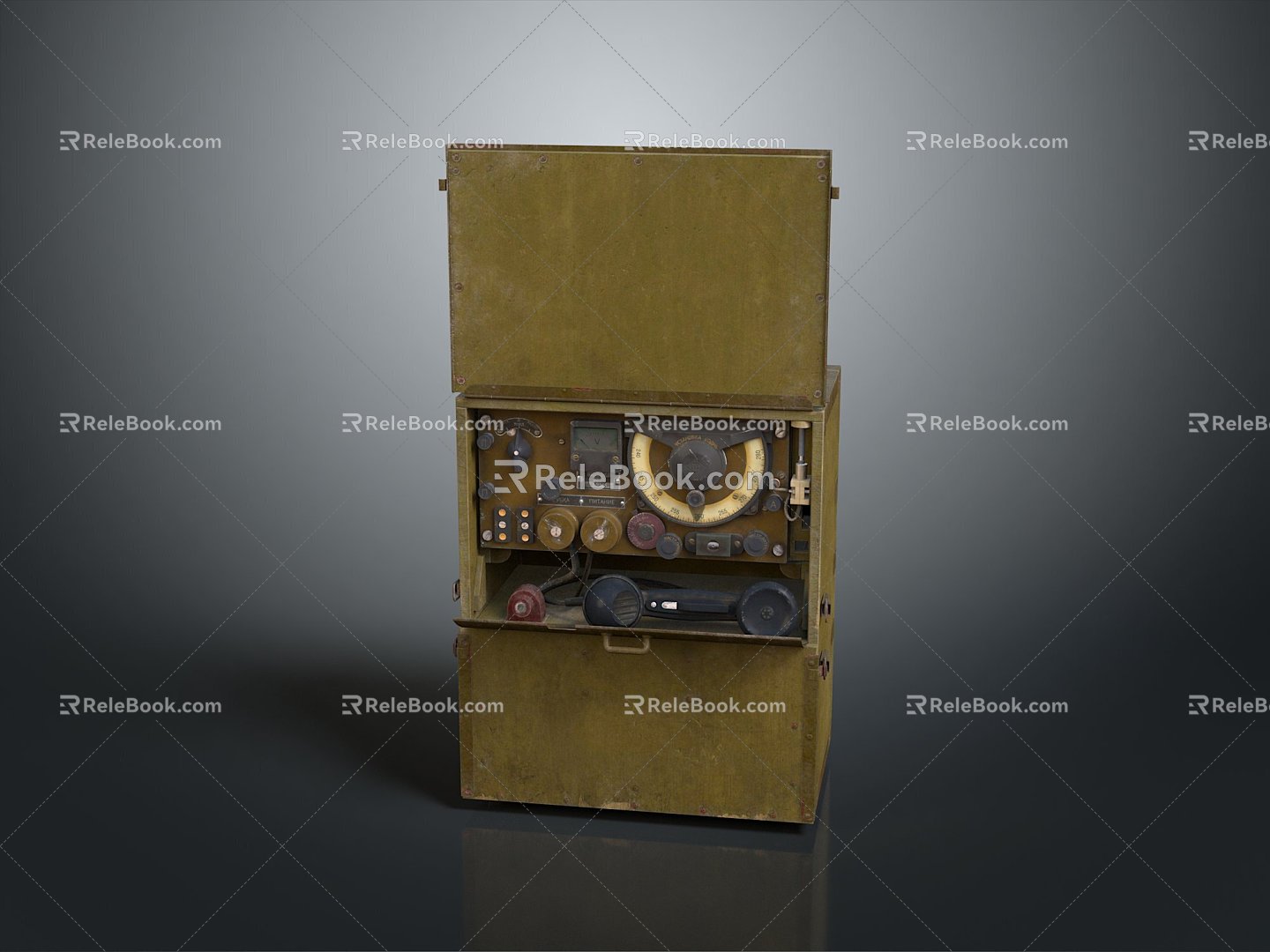 Radio station radio station military radio station military walkie-talkie 3d model