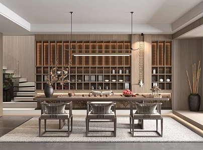New Chinese Tea Room 3d model