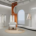 Public Office Space Featuring Wooden Decorative Wall Arched Window White Chairs Circular Carpet And Green Plants
