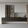 Modern Bookcase Interior Design With White Black Open Shelves And Decorative Storage