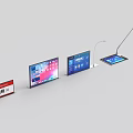 ITC Broadcasting Desktop All-in-One Lifting Screen All-in-One Lifting Computer Embedded Display Electronic Famous Brand Table Card 3d model