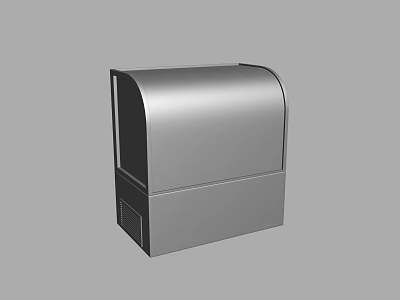 Modern Metal Mailbox With Curved Top Sleek Surface And Minimalist Design 3d model