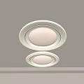 Modern Round Ceiling Light with Soft Glow and White Circular Frame for Interior