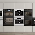 Modern Kitchen Interior With Built In Kitchen Appliances And Neatly Arranged Cabinets