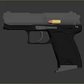 Modern USP Pistol With Metallic Finish And Ergonomic Grip Design