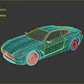 Sleek Green Sports Car With Modern Design Shiny Body And Alloy Wheels