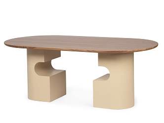 Cream wind table 3d model