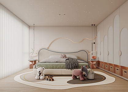 Modern Children's Room Girls Children's Room Bedroom 3d model