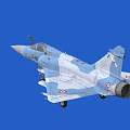 French Air Force Fighter Jet With Blue Gray Camouflage 5 NS Marking And Landing Gear