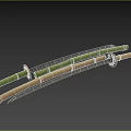 Traditional Japanese Katanas Samurai Weapons With Green And Beige Scabbards Sharp Blades And Decorative Tsuba