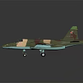 Military Fighter Jet With Camouflage Paint And Weapon Mounts Under Aerodynamic Wings