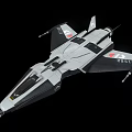 Futuristic Silver Black Space Shuttle Model With 28118 Marking And Sleek Wings