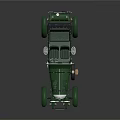 Vintage Green Convertible Car With Retro Design And Classic Details