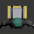 Green Haired Character In Tech Inspired Outfit With Biological Themed Backpack Design Elements