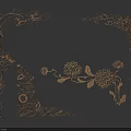Intricate Metal Carved Floral Patterns With Vines For Corner Decorations