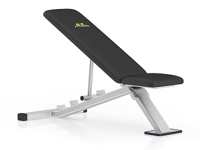 Black Adjustable Weight Bench With Comfortable Padding And Steel Frame For Fitness Training 3d model