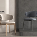 Dining Chair Single Chair Leisure Chair Negotiation Seat 3d model