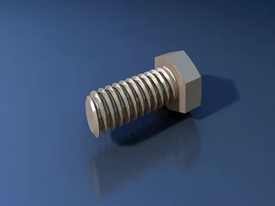Durable Metal Hex Head Bolt Essential For Hardware Tools And Construction 3d model