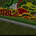 Roadside Topiary Sculpture Featuring 2024 Dragon Design And Cloud Patterns