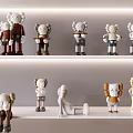 Stylish Decorative Figurine Set With Diverse Poses And Neutral Accent Colors On Display Shelves