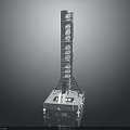 Tall Industrial Metal Equipment Structure With Platform Base And Support Framework