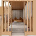 Kids Wooden Bunk Bed With Slide Ladder And Storage Cabinets In Playroom