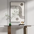 Modern End Desk 3d model