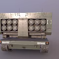 MLRS multiple rocket launcher rocket launch system armored vehicle launch vehicle infantry fighting vehicle low face number low model simple model game film and television level realistic 3d model