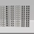 Modern Decorative Room Dividers With Various Geometric Patterns For Interior Design 3d model