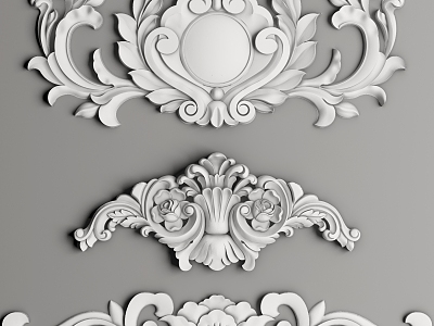 European carved 3D model 3d model