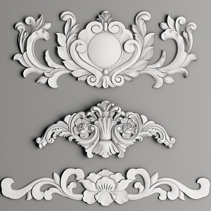 European carved 3D model 3d model