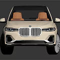 White BMW SUV With Black Roof And Orange Interior Silver Alloy Wheels