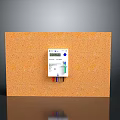 Electricity Meter With Digital Display And Wires Mounted On Orange Insulation Board
