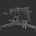 Military Anti Aircraft Weapon with Heavy Duty Mount and Metal Barrel Structure