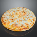 Delicious Round Cheesy Baked Pizza With Golden Brown Crust And Melted Cheese