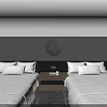 Modern Esports Hotel Guest Room With Gaming Chairs Twin Beds Desk And Recessed Lighting