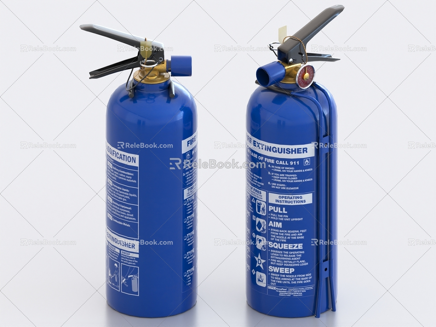 Fire extinguisher fire fighting facilities 3d model