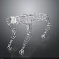 Futuristic Robotic Dog Wireframe Design 3D Rendered Tech Inspired Mechanical Concept 3d model