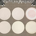 Modern Round Carpet Round Fabric Carpet 3d model
