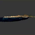 Detailed 3D Terrain Model With Colorful Elevated Landforms And Ocean Regions