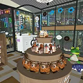 Modern Pet Hotel Shop In Mall With Pet Supplies And Decorative Displays