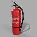 Red Portable Fire Extinguisher For Home Safety With Handle And Nozzle